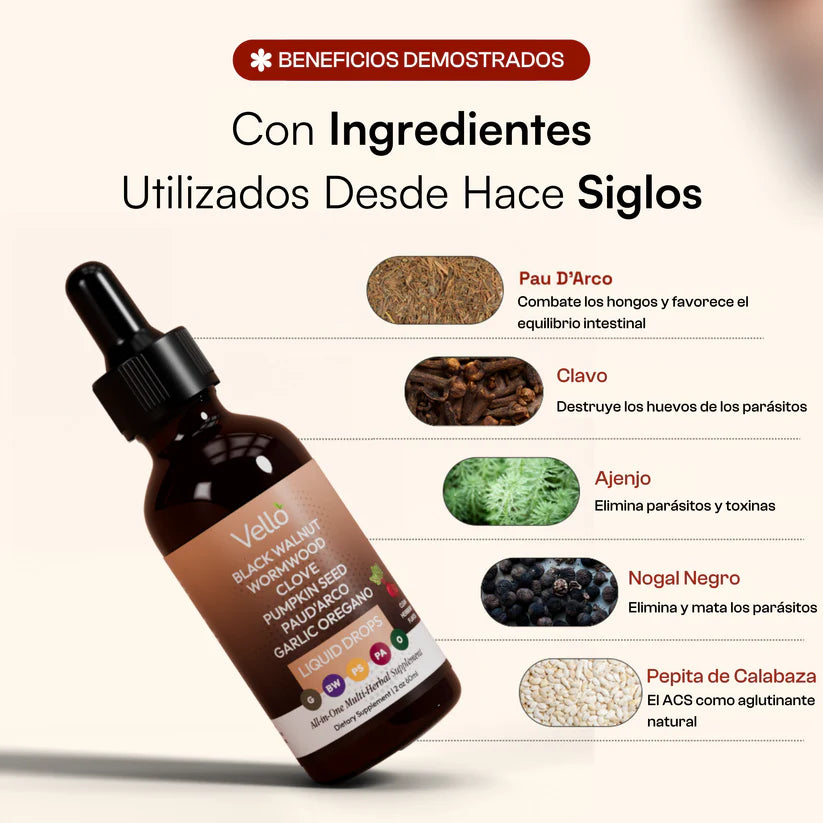 Vello - LIMPIEZA INTESTINAL ANTIPARASITARIA NATURAL